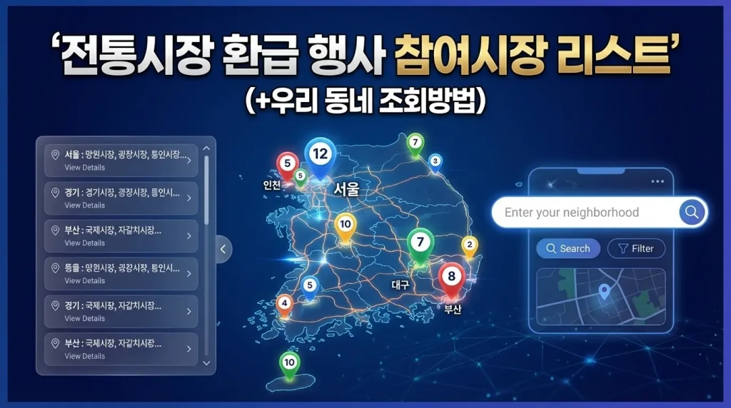 전통시장 환급 행사 참여시장