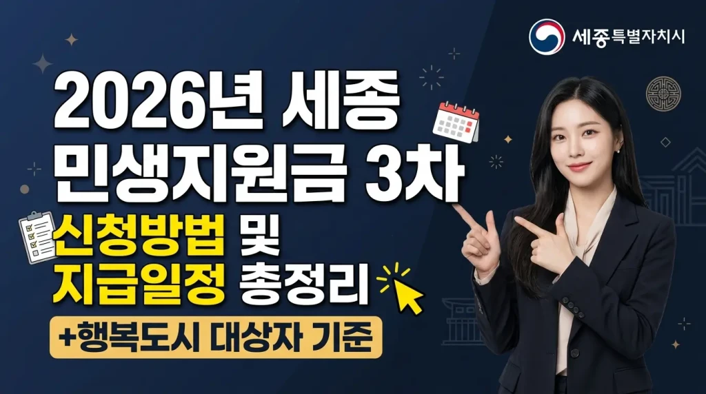 세종 민생지원금 3차 신청방법