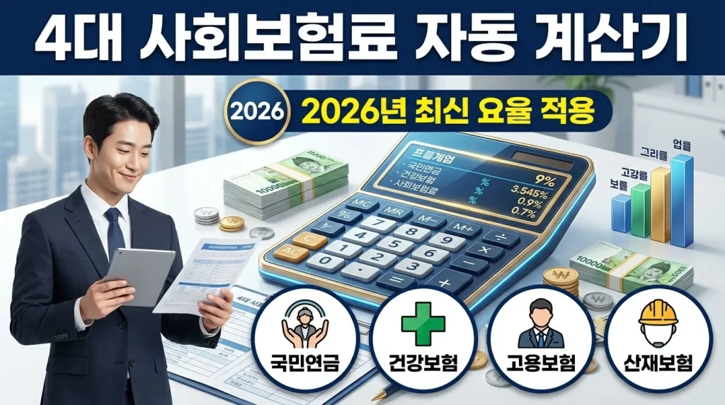 4대 사회보험료 자동 계산기