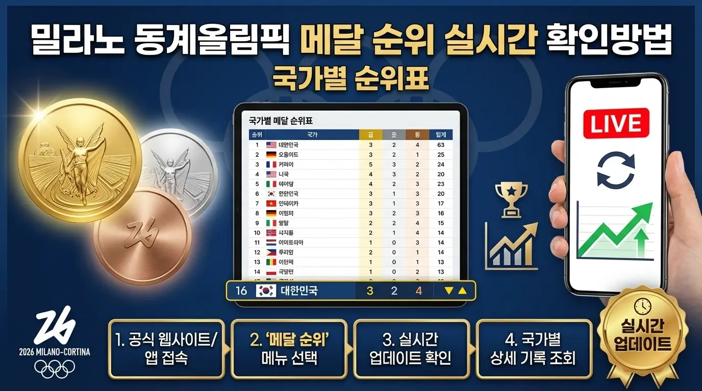 2026 밀라노 동계올림픽 메달 순위