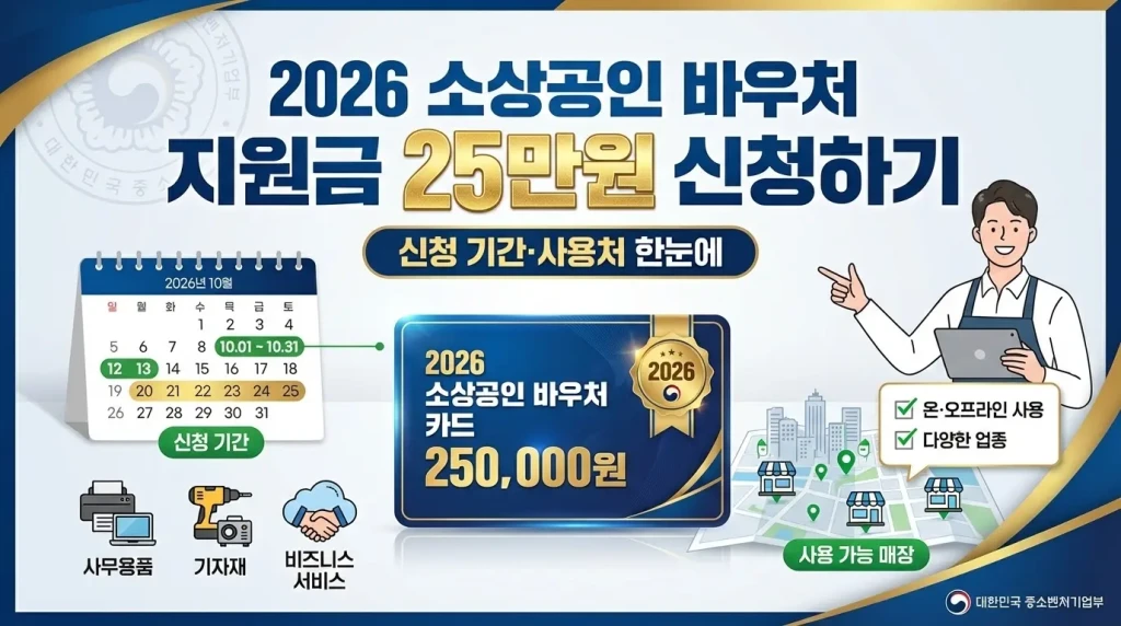 소상공인 바우처 지원금 25만원