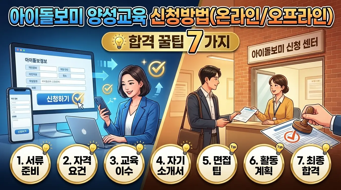 아이돌보미 양성교육 신청방법
