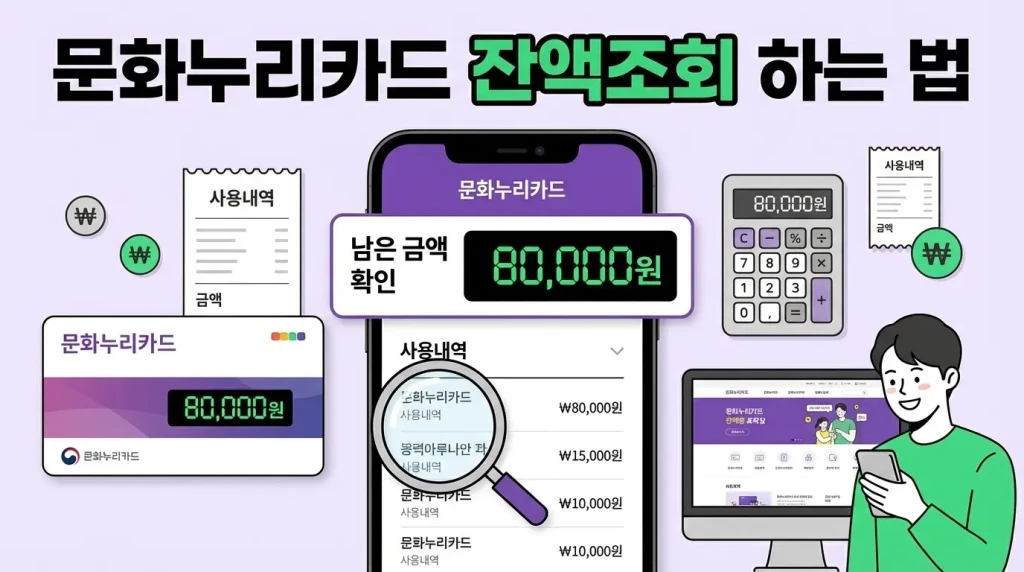 문화누리카드 잔액조회 1분 만에 하는 법 | 사용내역·남은 금액 확인 총정리