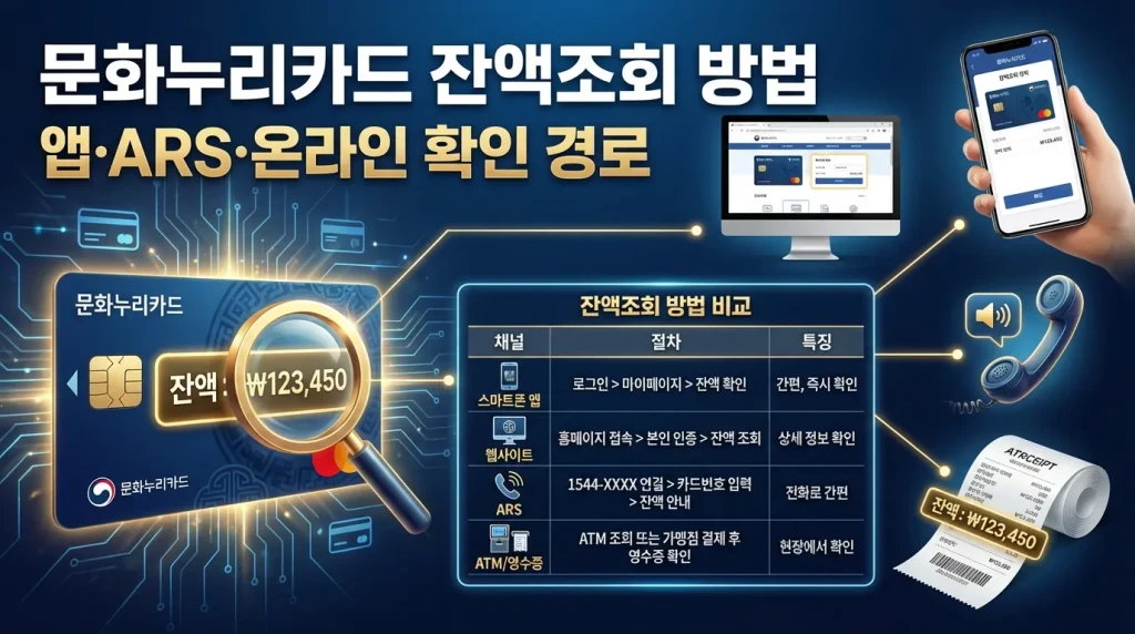 문화누리카드 잔액조회