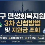 대구 민생회복지원금 3차 신청방법