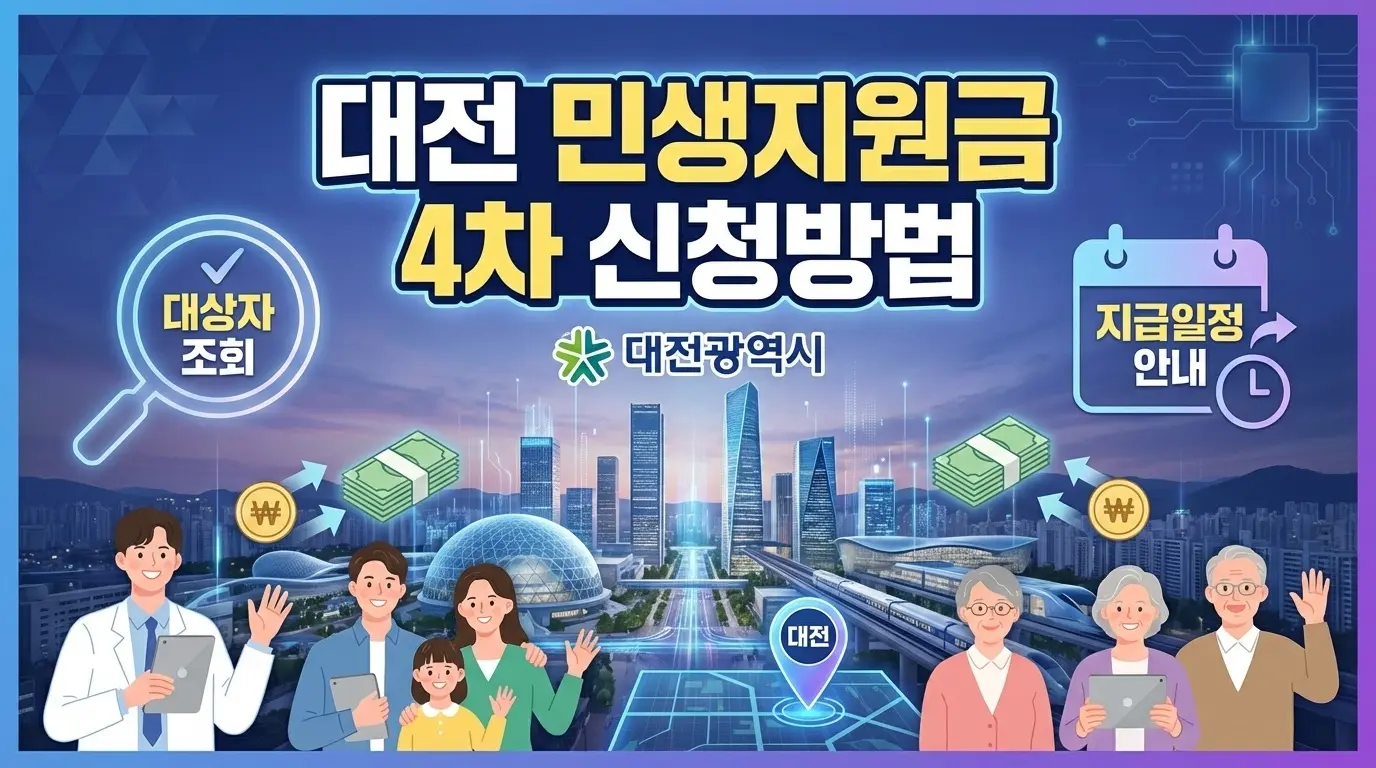 대전 민생지원금 4차 신청방법