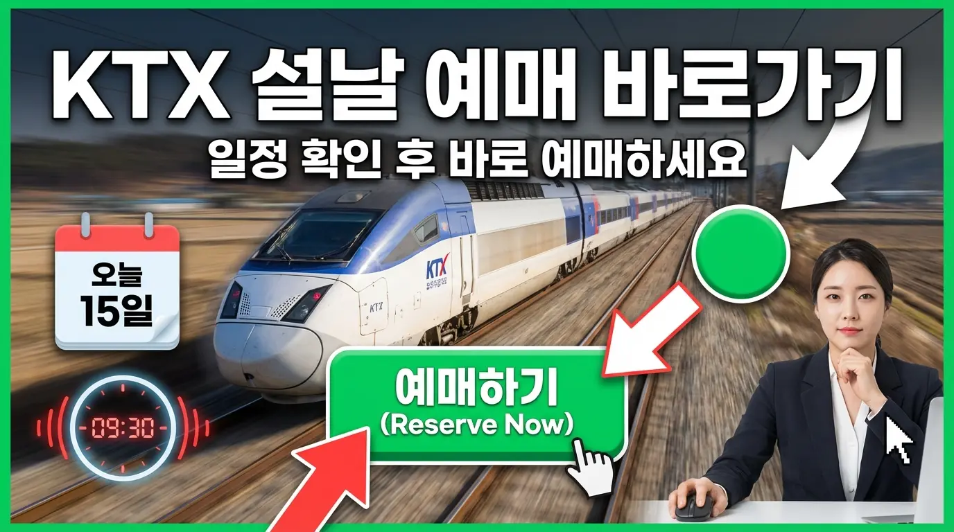 설날 기차 예매 실패 시 대안 추천