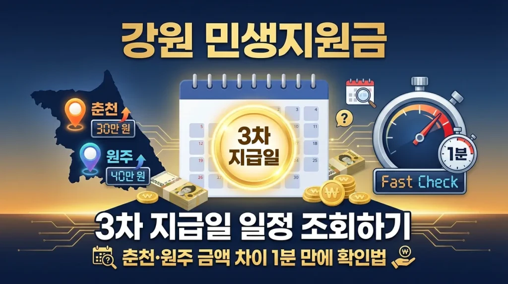 강원 민생지원금 3차 지급일