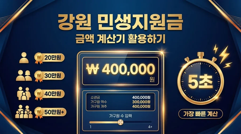 강원 민생지원금 금액 계산기