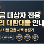 민생지원금 대상자 전용 저금리 대환대출