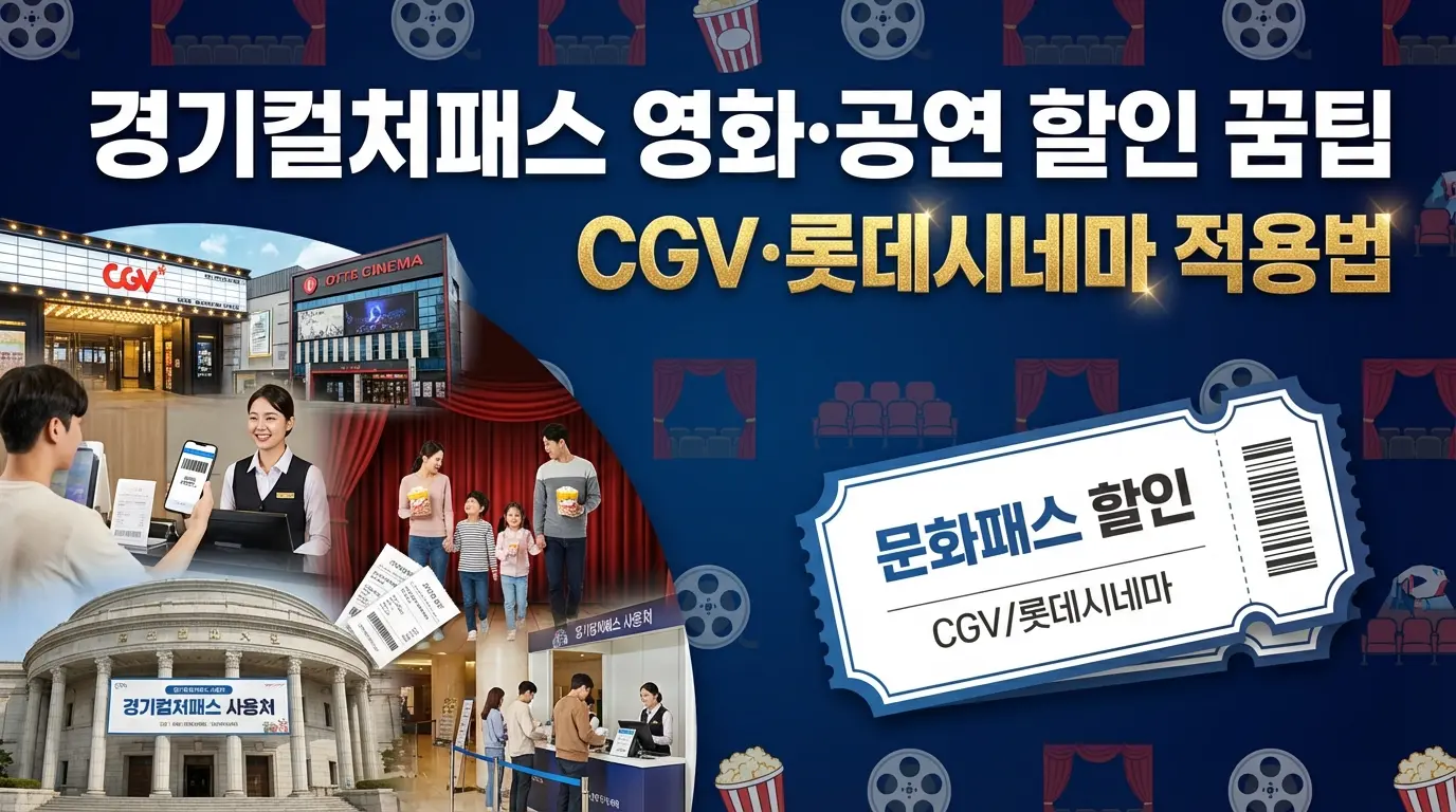 경기컬처패스 영화·공연 할인 꿀팁