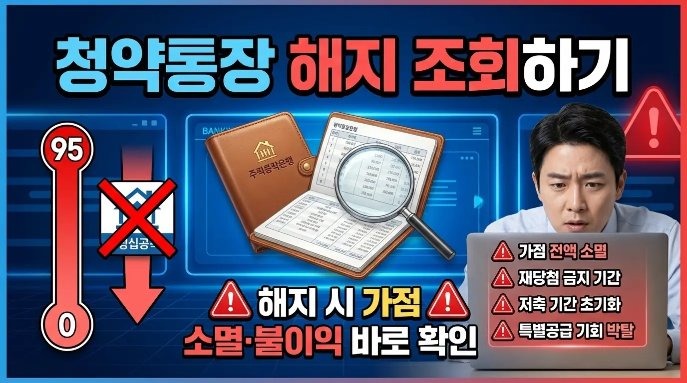 청약통장 해지 방법