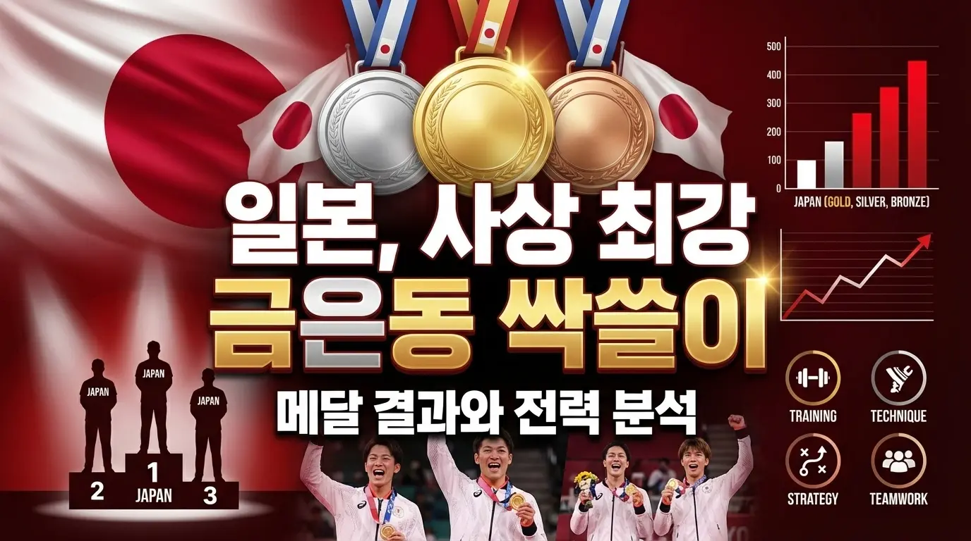 일본 사상 최강 금은동 싹쓸이