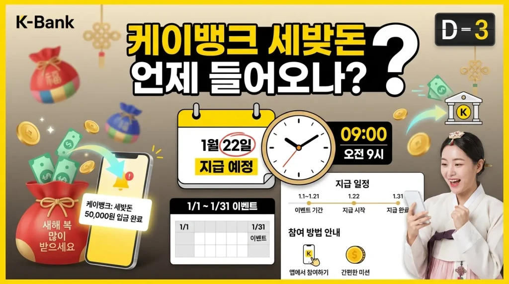 케이뱅크 세뱃돈 받는 방법