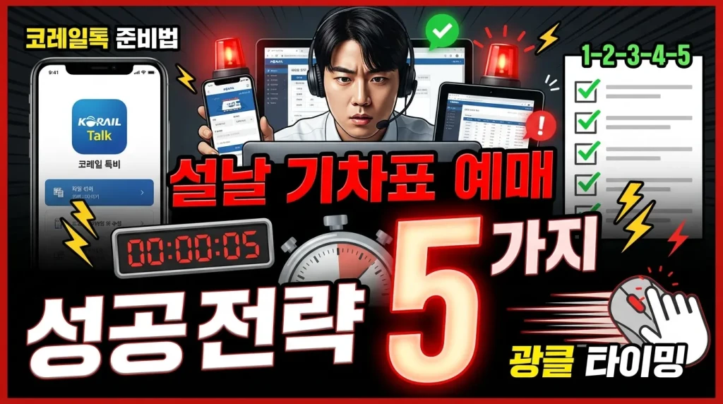 코레일톡 KTX 설날 예매