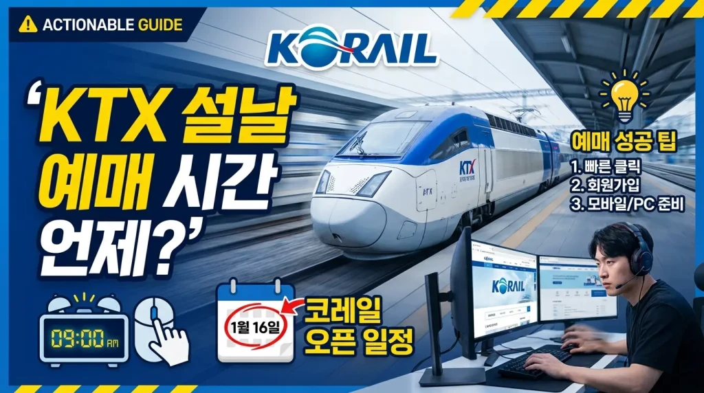 설날 기차표 예매 전 필수 체크