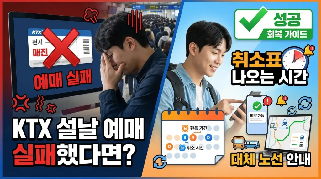 KTX 설날 예매 실패 시 대처법