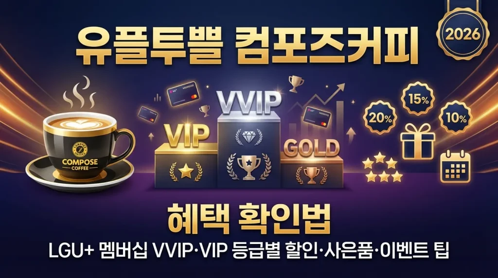 유플투쁠 컴포즈커피 혜택