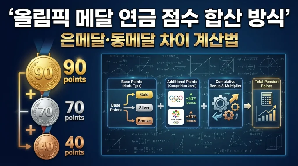 올림픽 메달 연금 점수 합산 방식