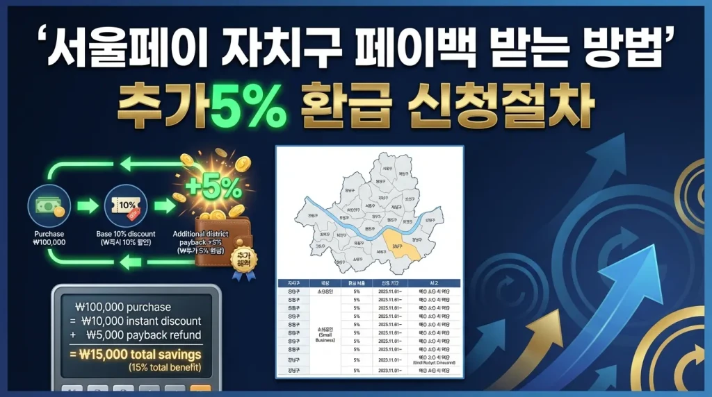 서울페이 자치구 페이백 받는 방법