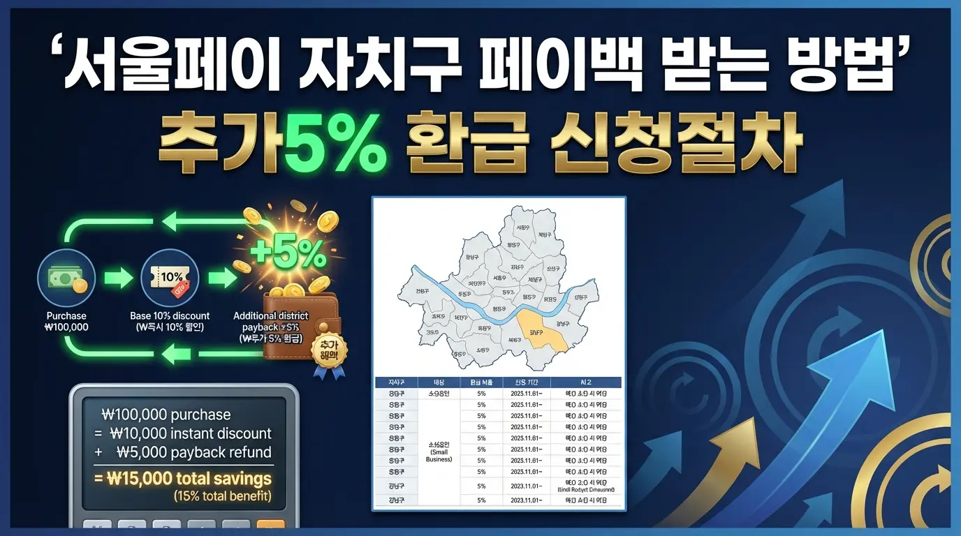 서울페이 자치구 페이백 받는 방법