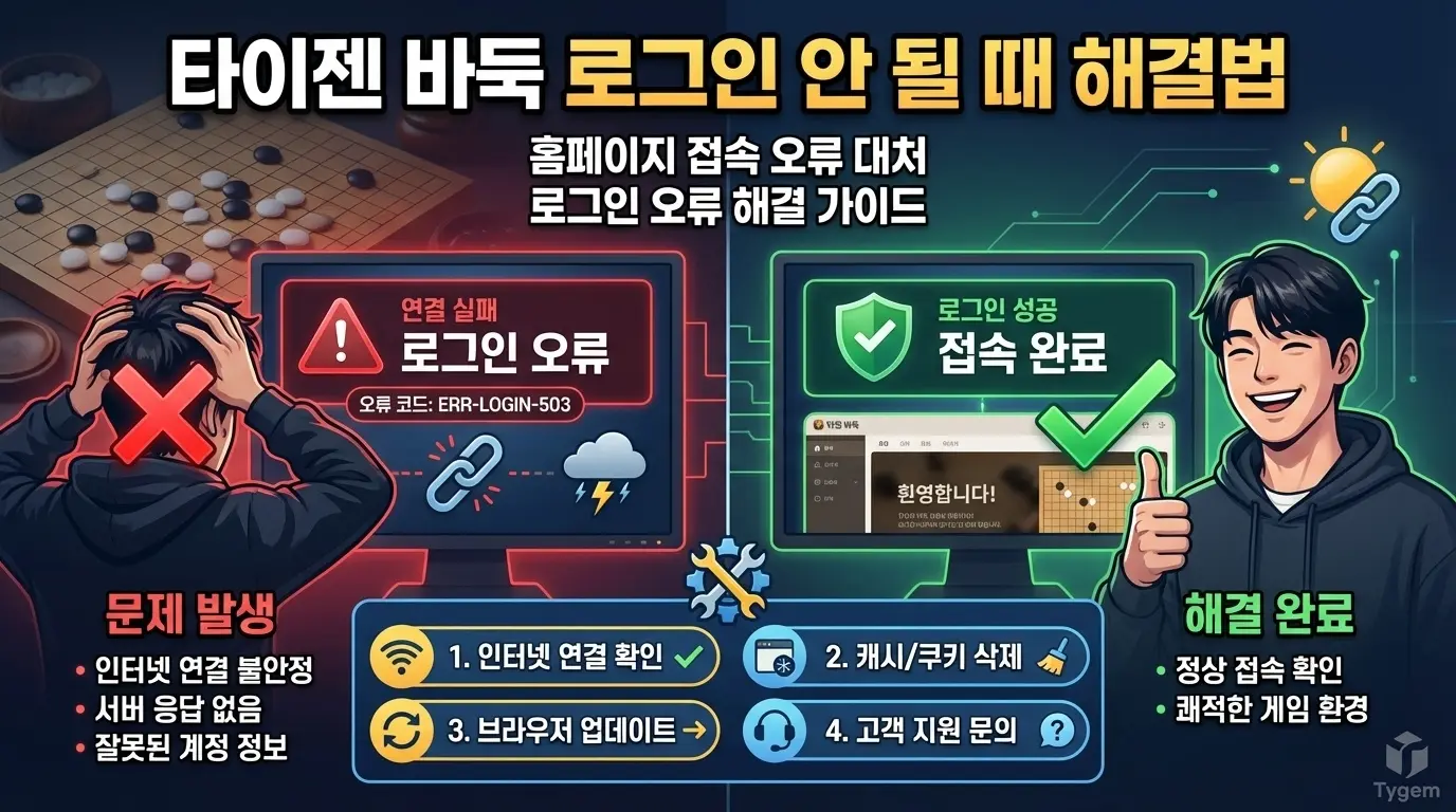 타이젬 바둑 로그인 안 될 때 해결법