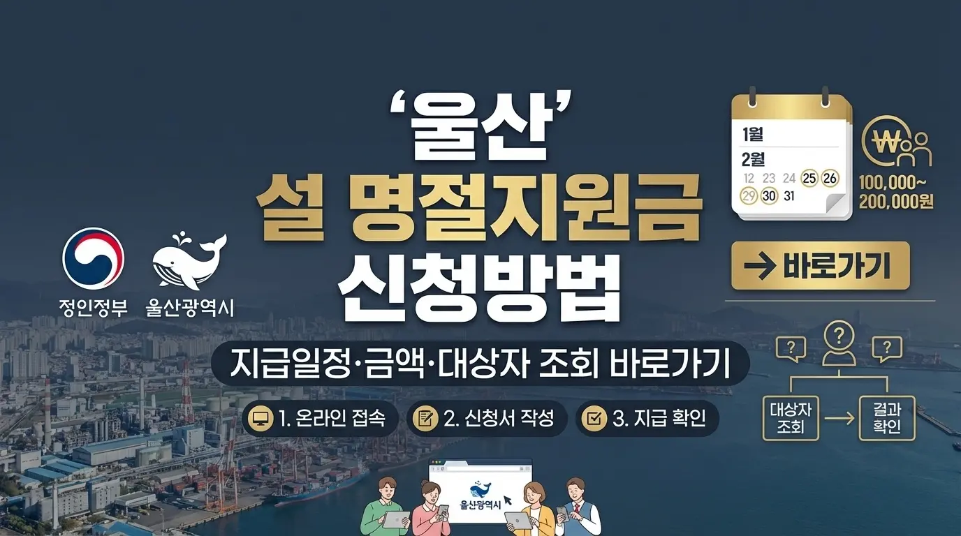 울산 설 명절지원금