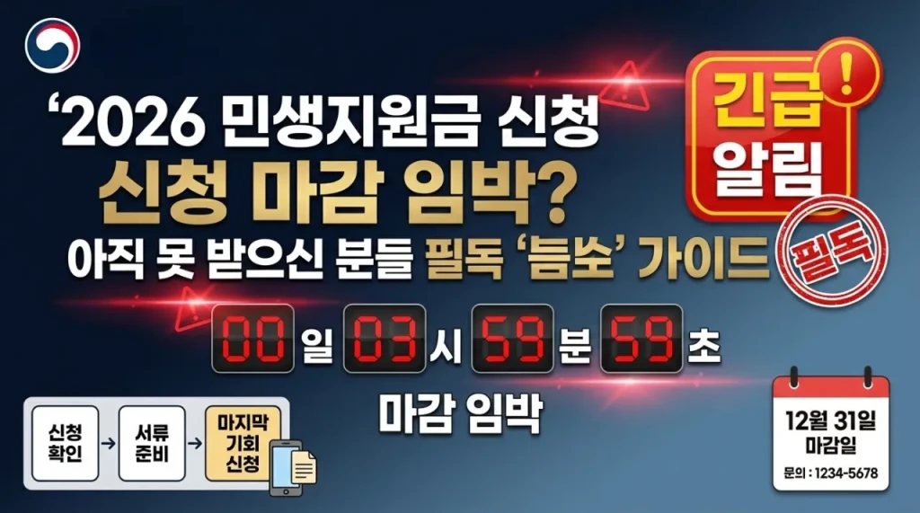 2026 민생지원금 신청 마감
