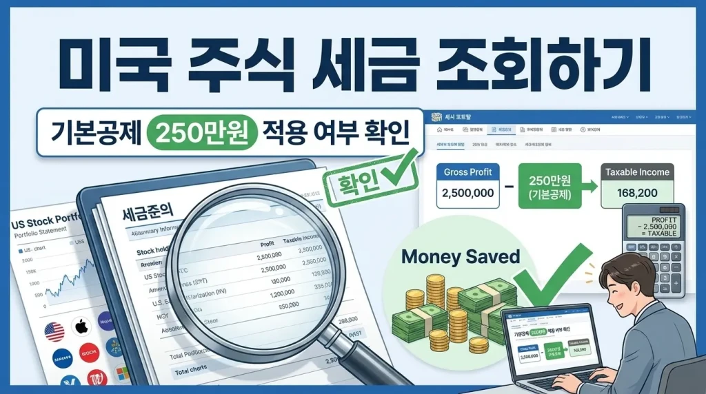 미국 주식 양도소득세 계산기