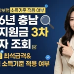 충남 민생지원금 3차 대상자