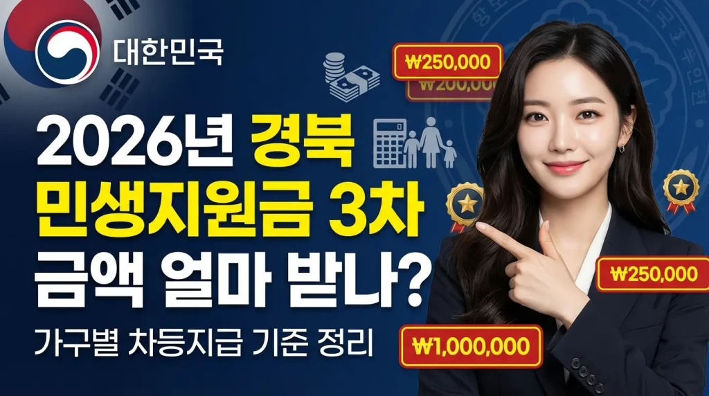 경북 민생지원금 3차 금액