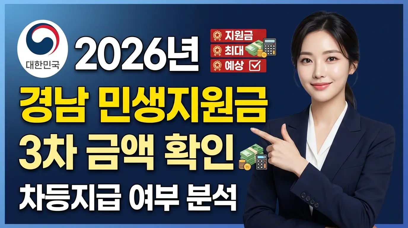 경남 민생지원금 3차 금액