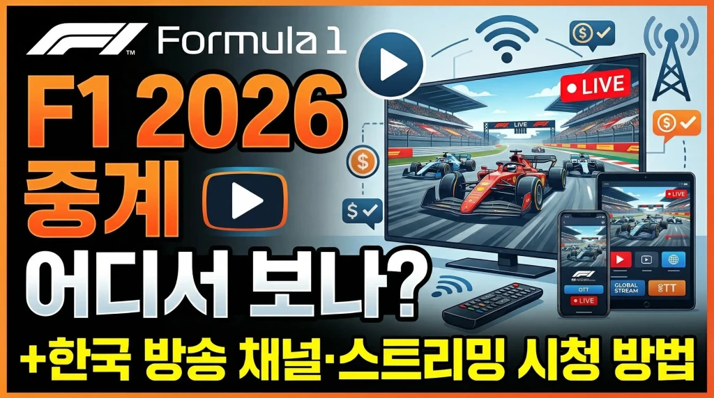 F1 2026 중계 어디서 보나