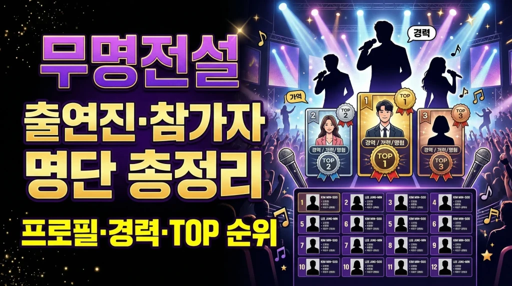 무명전설 출연진