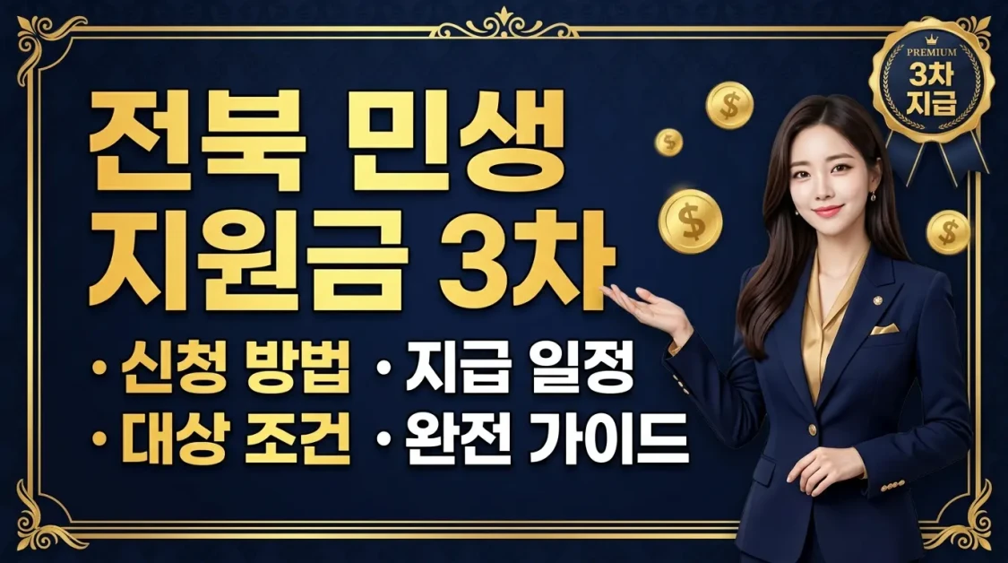 전북 민생지원금 3차 신청방법 지급일정 대상조건 총정리 2 전북 민생지원금 3차