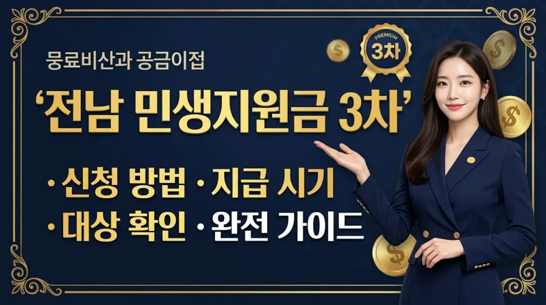 전남 민생지원금 3차 신청방법 대상 지원금액 총정리 2 전남 민생지원금 3차