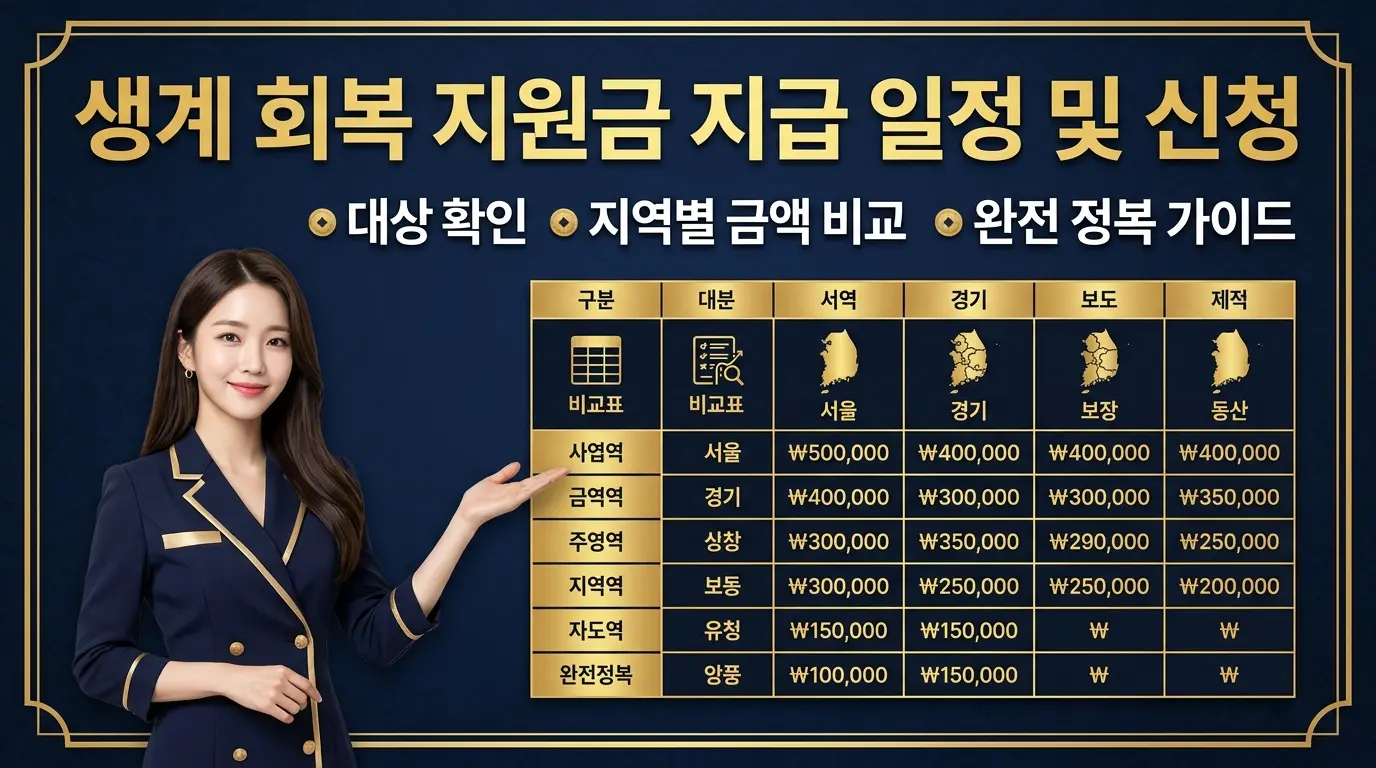 민생회복지원금 지급일정