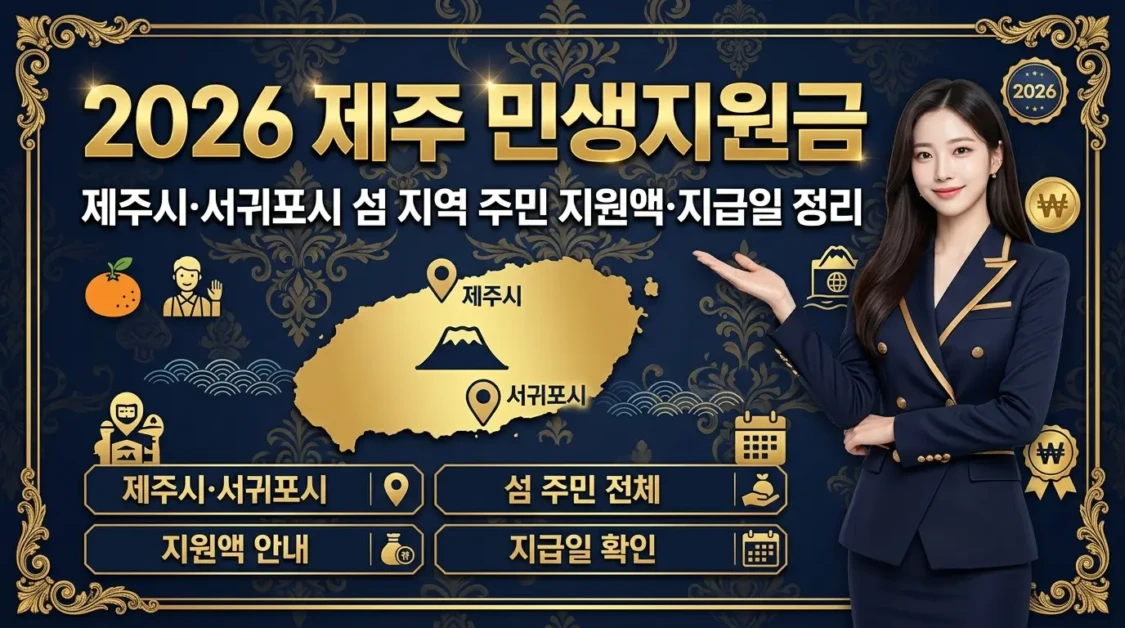 2026 제주 민생지원금, 제주시·서귀포시 섬 지역 주민 신청방법·지원액·지급일 총정리 2 professional luxurious youtube thumbnail design wi 1774622376056