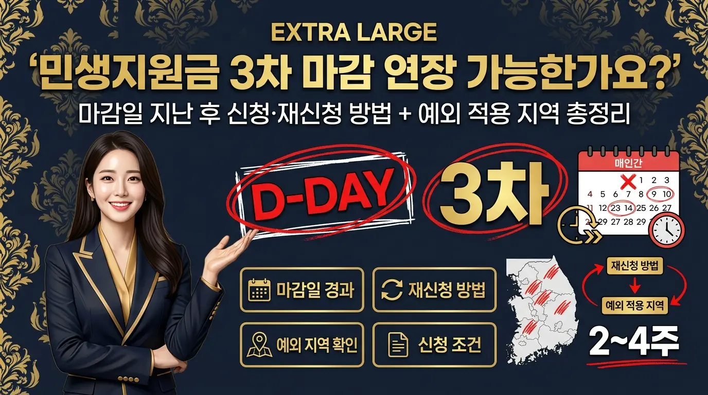 민생지원금 3차 마감 연장