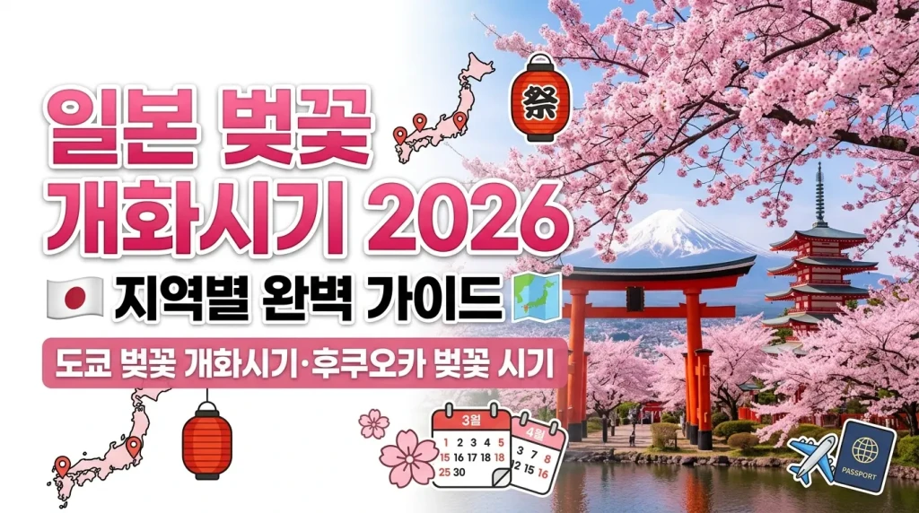 일본 벚꽃 개화시기