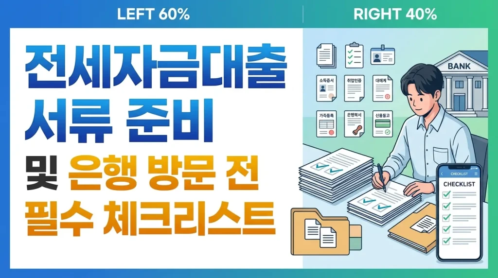 전세자금대출 서류 준비