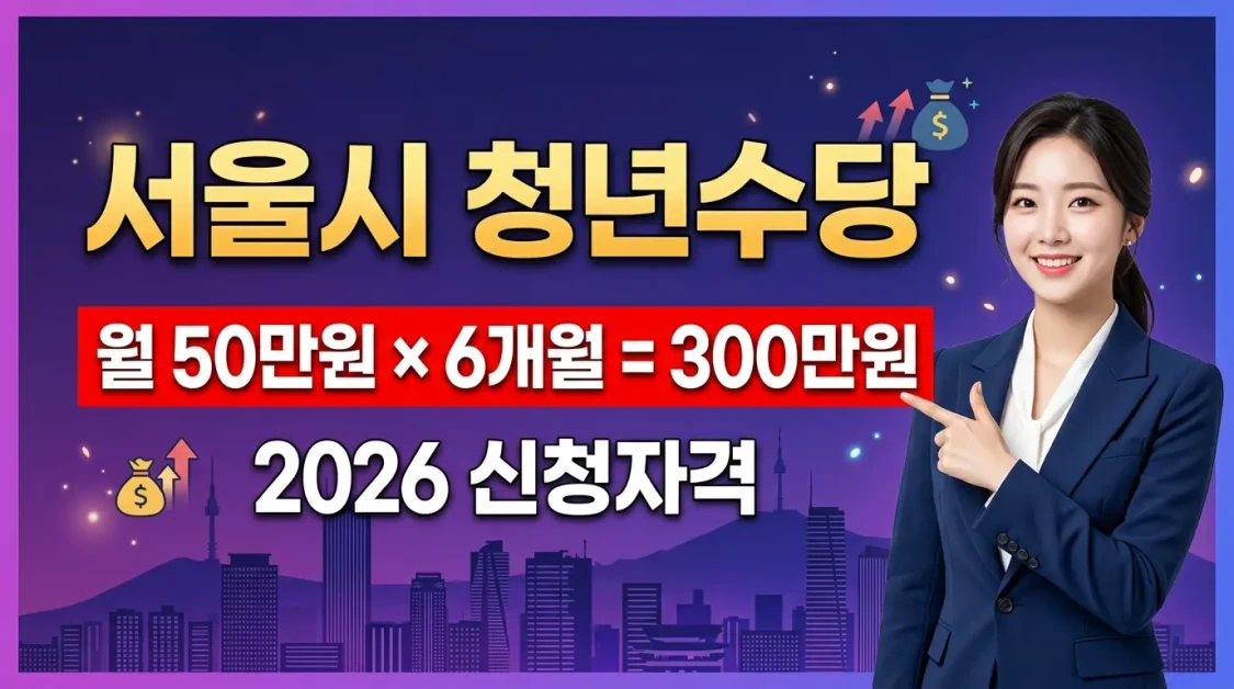 서울시 청년수당 2026년 신청 자격과 300만원 혜택 받는 법 2 서울시 청년수당