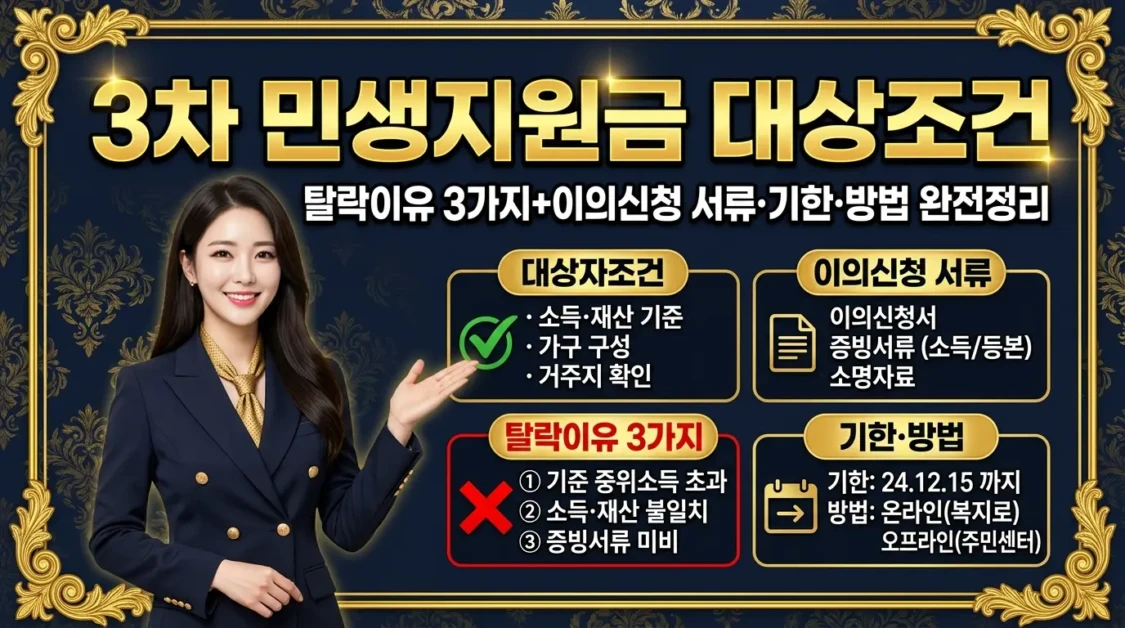 3차 민생지원금 대상 조건은 무엇인가요? | 가구별 자격 기준 + 탈락 이유 + 이의신청 방법 총정리 2 3차 민생지원금 대상 조건