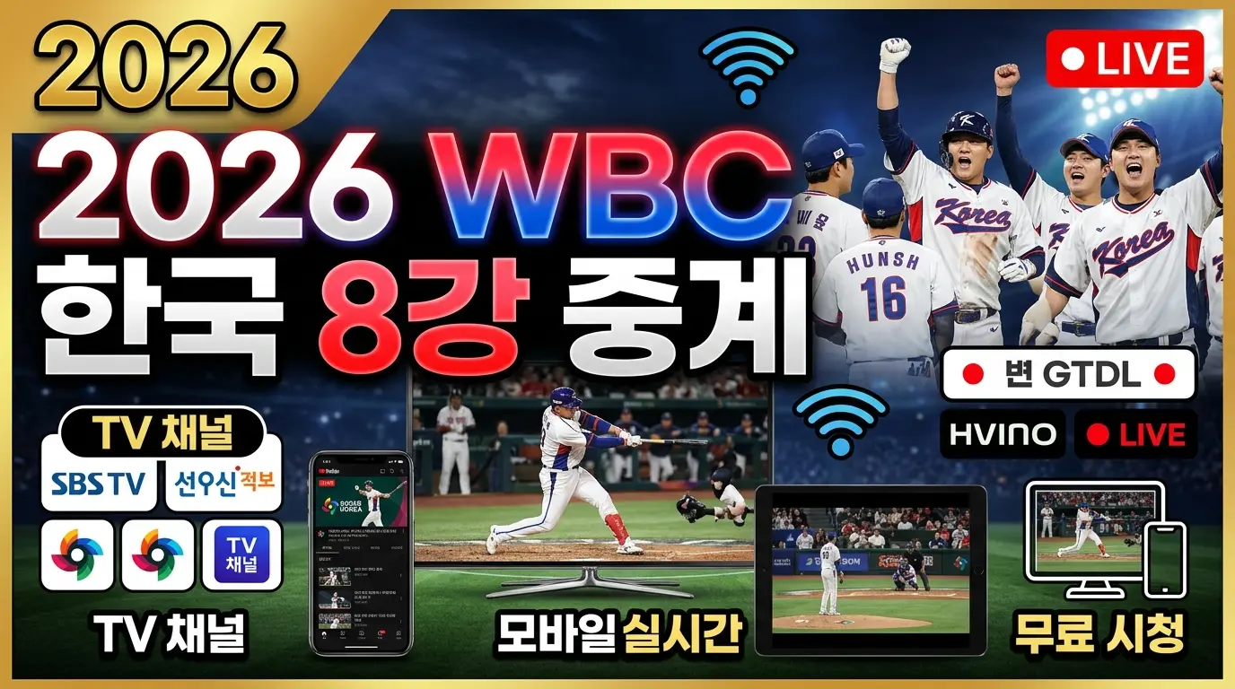 WBC 한국 대표팀 8강 경기 가이드