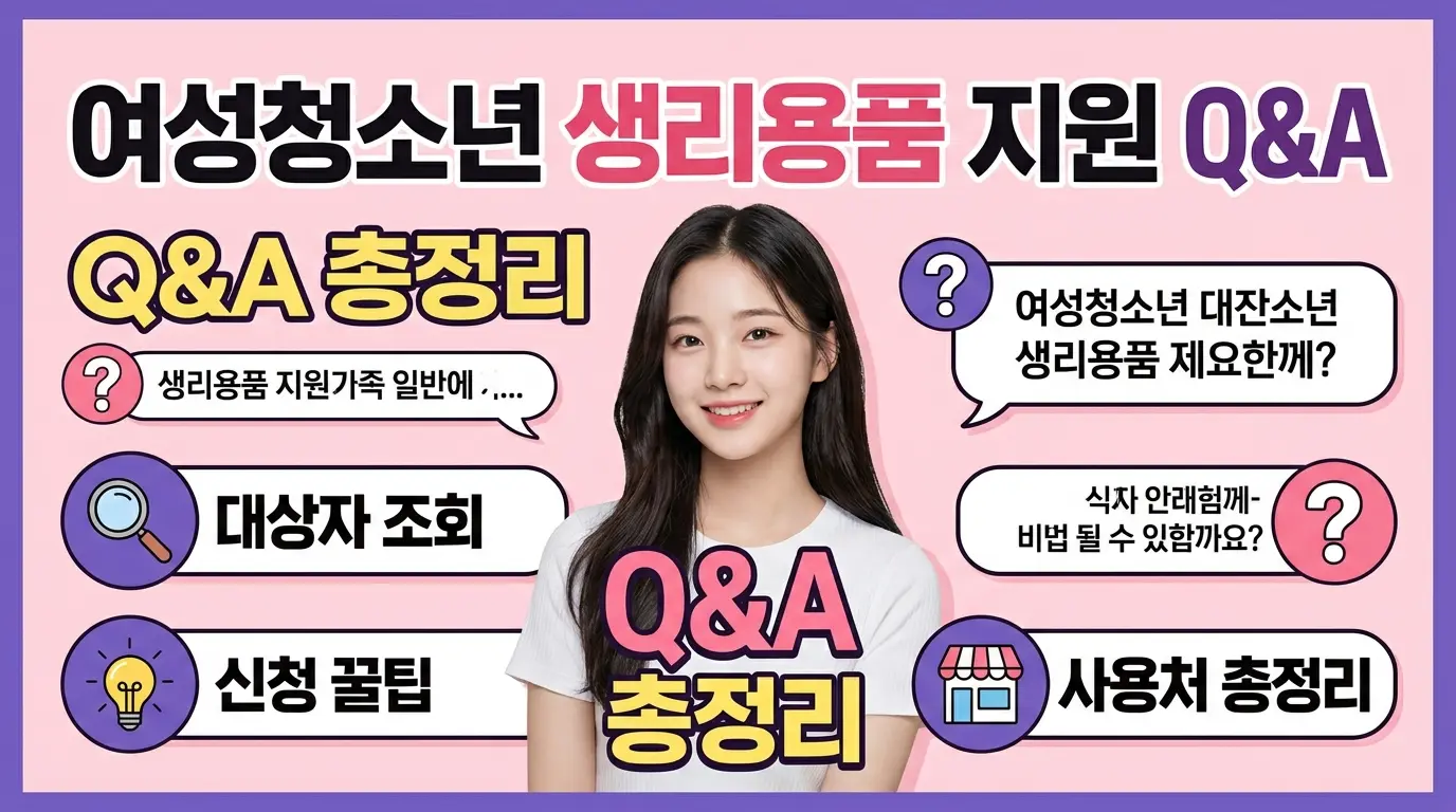 여성청소년 생리용품 지원금