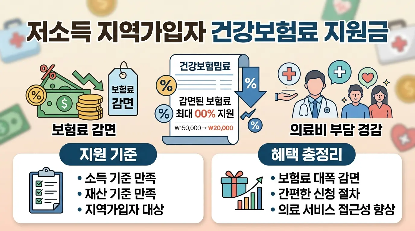 저소득 지역가입자 건강보험료 지원금
