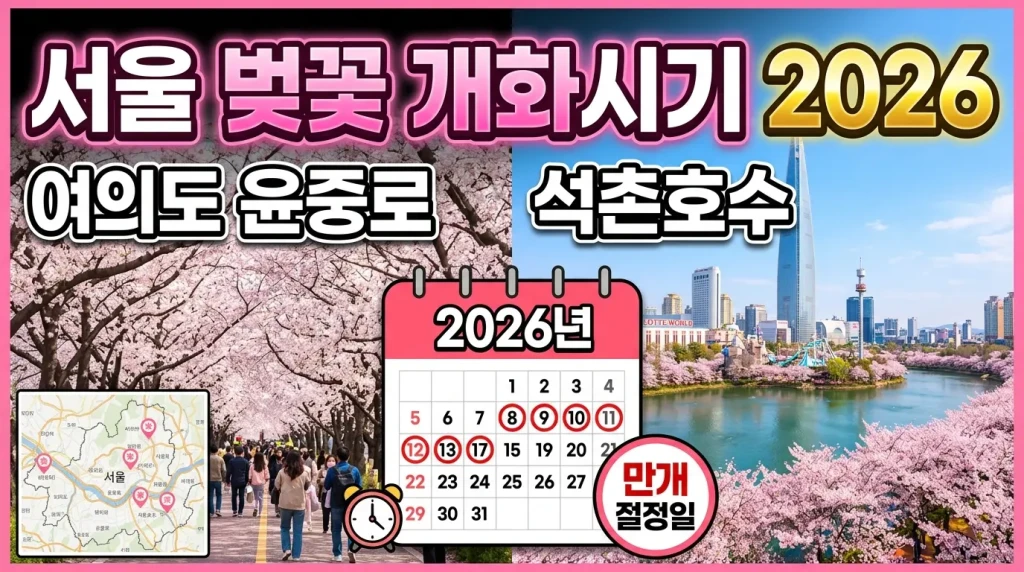 서울 벚꽃 개화시기