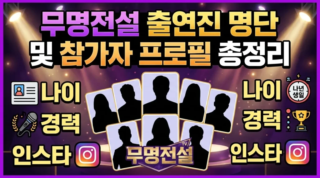 무명전설 출연진