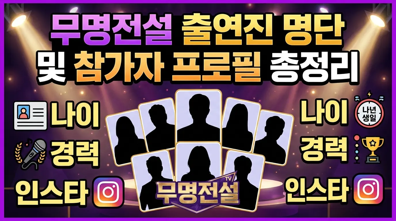 무명전설 출연진