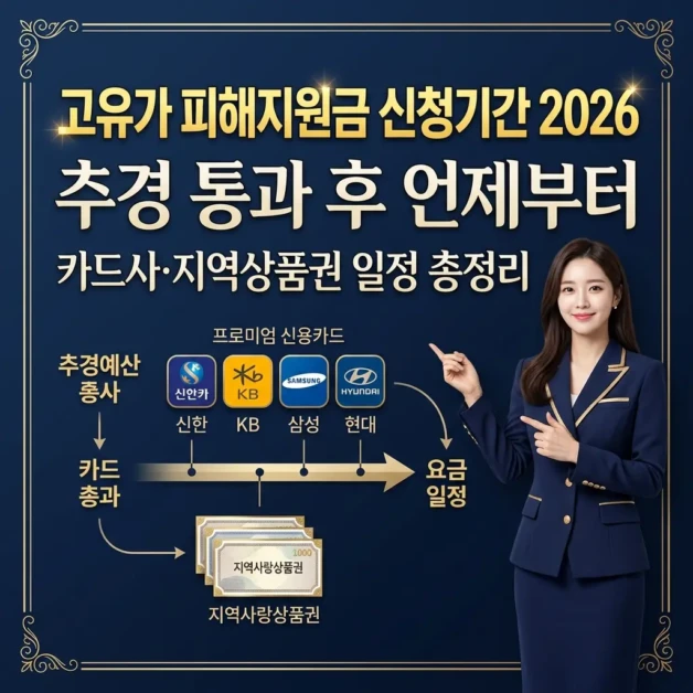 고유가 피해지원금 신청기간 2026 추경 통과 후 언제부터 카드사·지역상품권 일정 총정리 2 고유가 피해지원금 신청기간